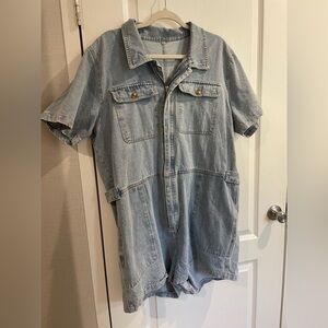 Light Blue Denim Jumpsuit